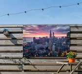 Dramatische wolken kleuren de skyline van San Francisco - Foto op Tuinposter - 90 x 60 cm