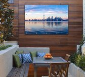Panoramisch uitzicht op Toronto en het meer van Ontario - Foto op Tuinposter - 120 x 80 cm