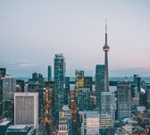 Canadian National Tower midden van de skyline van Toronto - Fotobehang (in banen) - 350 x 260 cm