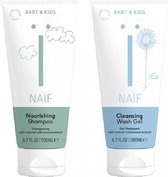 Naïf - Wasgel & Shampoo Voordeelset - 2x200 ml - Babyverzorging - Baby's & Kinderen - met Natuurlijke Ingrediënten