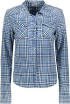 LTB Blouse Lucinda 60474 53528 Country Blue Check Wash Dames Maat - S
