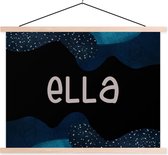 Porte-affiche avec affiche - Affiche scolaire - Ella - Pastel - Fille - 40x30 cm - lattes vierges