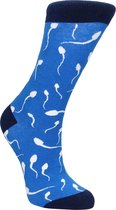 Shots - Sexy Socks Spermacel Sokken - 42-46 white,blue 42-46