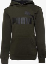 PUMA ESS Logo Hoody FL Trui Kinderen - Forest Night - Maat 152