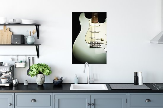Gros plan d'une guitare électrique Poster 60x90 cm - Tirage photo sur Poster (décoration murale salon / chambre)