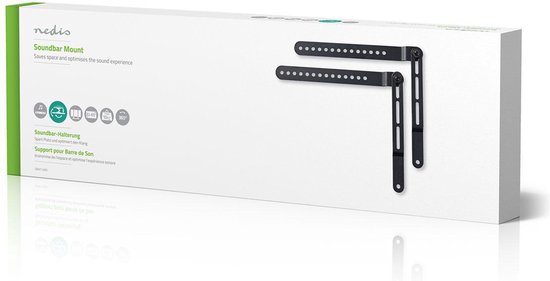Nedis Soundbar Beugel - Geschikt voor: Universeel - Met TV Bevestiging - 10 kg - Draaibaar - Staal - Zwart van Nedis — afbeelding 4