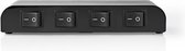Speaker Control Box | 4-Poorts | Klemmen | Luidspreker Impedantie: 4-16 Ohm | Maximale Belasting per Kanaal: 200 W | Aluminium | Zwart