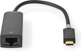 Nedis USB-netwerkadapter - USB 3.2 Gen 1 - 1000 Mbps - USB-C Male - RJ45 Female - 0.20 m - Rond - Verguld - Vertind-Koper - Antraciet - Doos