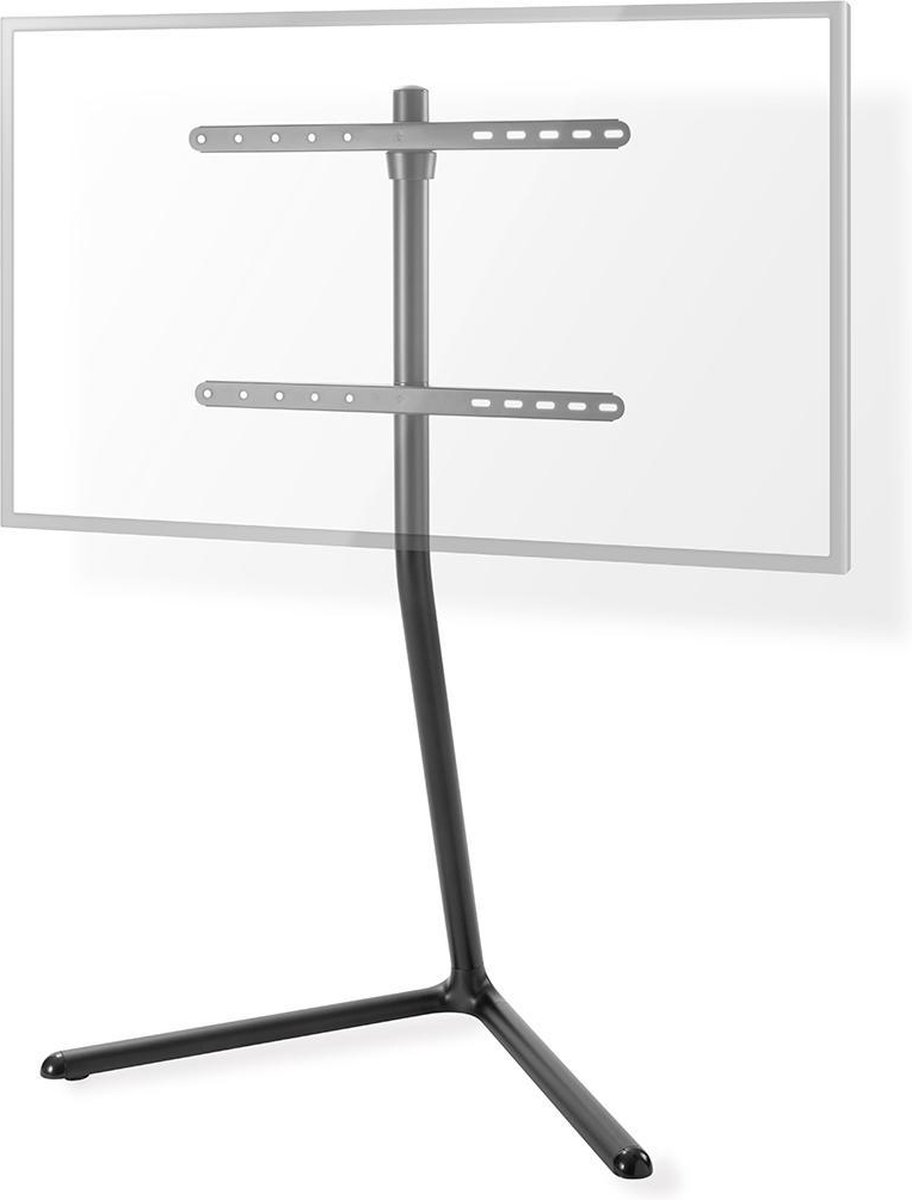 Nedis TV Vloerstandaard | 49 - 70 " | Maximaal schermgewicht: 40 kg | V-shape Design | Anti-omval-riem | Snap-lock | Aluminium / Staal | Zwart