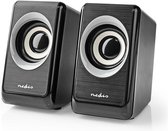 Nedis PC-Speaker | 2 | 18 W | Input: USB-A Male / 1x 3,5mm | USB Gevoed | Volumebediening | Output