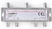 Nedis Satelliet-Splitter | 5 - 2400 MHz | Tussenschakeldemping: 17.0 dB | Outputs: 6 | 75 Ohm | Zink