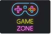 Gaming Muismat - Mousepad - 60x40 cm - Controller - Game - Neon - Zwart - Quotes - Game zone - Geschikt voor Gaming Muis en Gaming PC set - Schoolspullen tieners