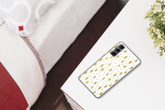 Coque Samsung Galaxy S21 - Branche de Pin - Noël - Or - Siliconen