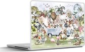 Sticker ordinateur portable - 14 pouces - Décoration Jungle - Bus Volkswagen - Enfants