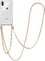 iMoshion Backcover met koord + armband hoesje - Ketting iPhone Xs / X hoesje - Goud