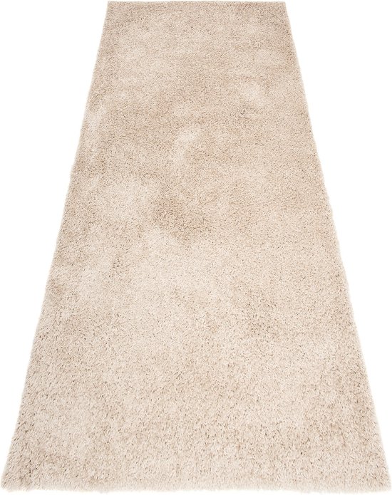 Tapiso Essence Tapis Tapis Beige Pile Profonde Salon Couloir Chambre Taille - 80x250