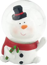 Stop & Look Sneeuwbol Sneeuwpop 4,5 Cm Glas Wit