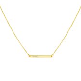 Collier Balkje Diamant 0.015 Ct. 0,9 Mm 41-43-45cm