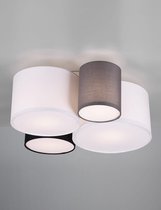 Trio Leuchten Hotel plafondlamp - vierlichts - verschillende kappen - E27 - 50 cm breed - wit