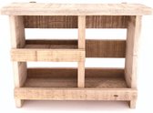 Tv meubel - kast historisch hout 28x15x38cm - natural - 28x15x38