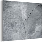 Décoration murale Métal - Aluminium Peinture Industrielle - Béton - Grijs - Crack - 160x120 cm - Dibond - Photo sur aluminium - Décoration murale industrielle - Pour le salon / chambre