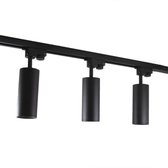 LED 1-fase Rails | Zwart | 1 Meter | Inclusief 3 railspots