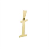 Stalen goudkleurige hanger letter i