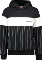 TYGO & vito jongens hoodie colorblock and stripes Black