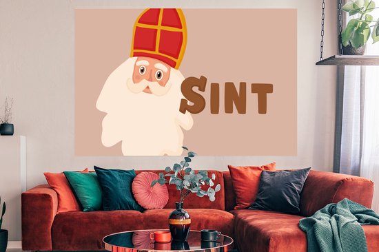 Affiche Saint Nicolas - Chocolat - Saint Nicolas - 180x120 cm XXL - Décoration  Saint... | bol.com