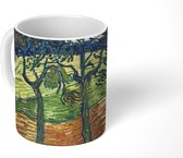 Mok - Koffiemok - Landschap met figuren - Vincent van Gogh - Mokken - 350 ML - Beker - Koffiemokken - Theemok