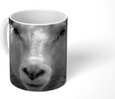 Mok - Schaap - Hek - Zwart - Wit - 350 ML - Beker