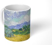 Mok - Koffiemok - Korenveld met cipressen - Vincent van Gogh - Mokken - 350 ML - Beker - Koffiemokken - Theemok