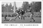 Walljar - PEC Zwolle - FC Vlaardingen '78 II - Zwart wit poster met lijst