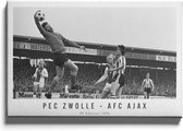 Walljar - PEC Zwolle - AFC Ajax '76 - Muurdecoratie - Canvas schilderij