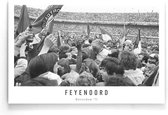 Walljar - Feyenoord kampioen '71 - Zwart wit poster