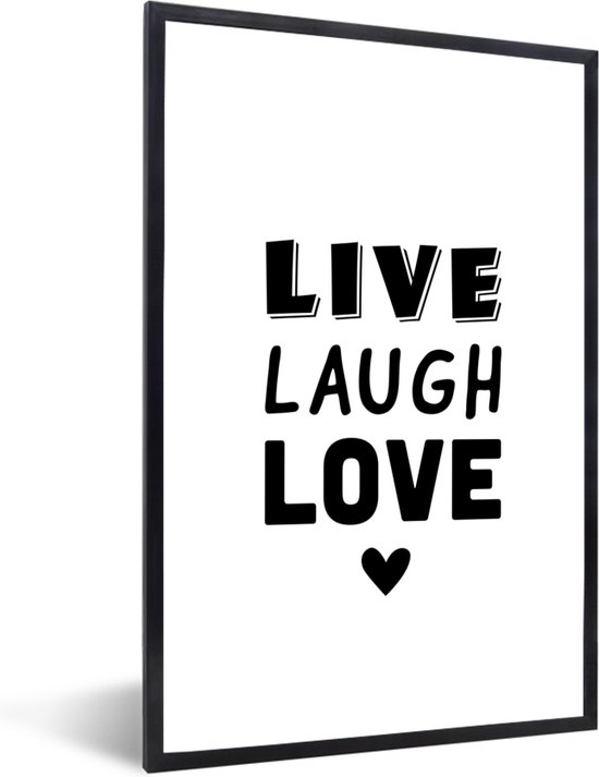 Fotolijst incl. Poster - Leuke quote - Live Laugh Love - Spreuken - Tekst Liefde -... bol.com