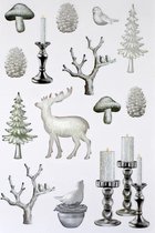Peha Stickervel Frosty 20 X 29,5 Cm Wit 13 Stuks