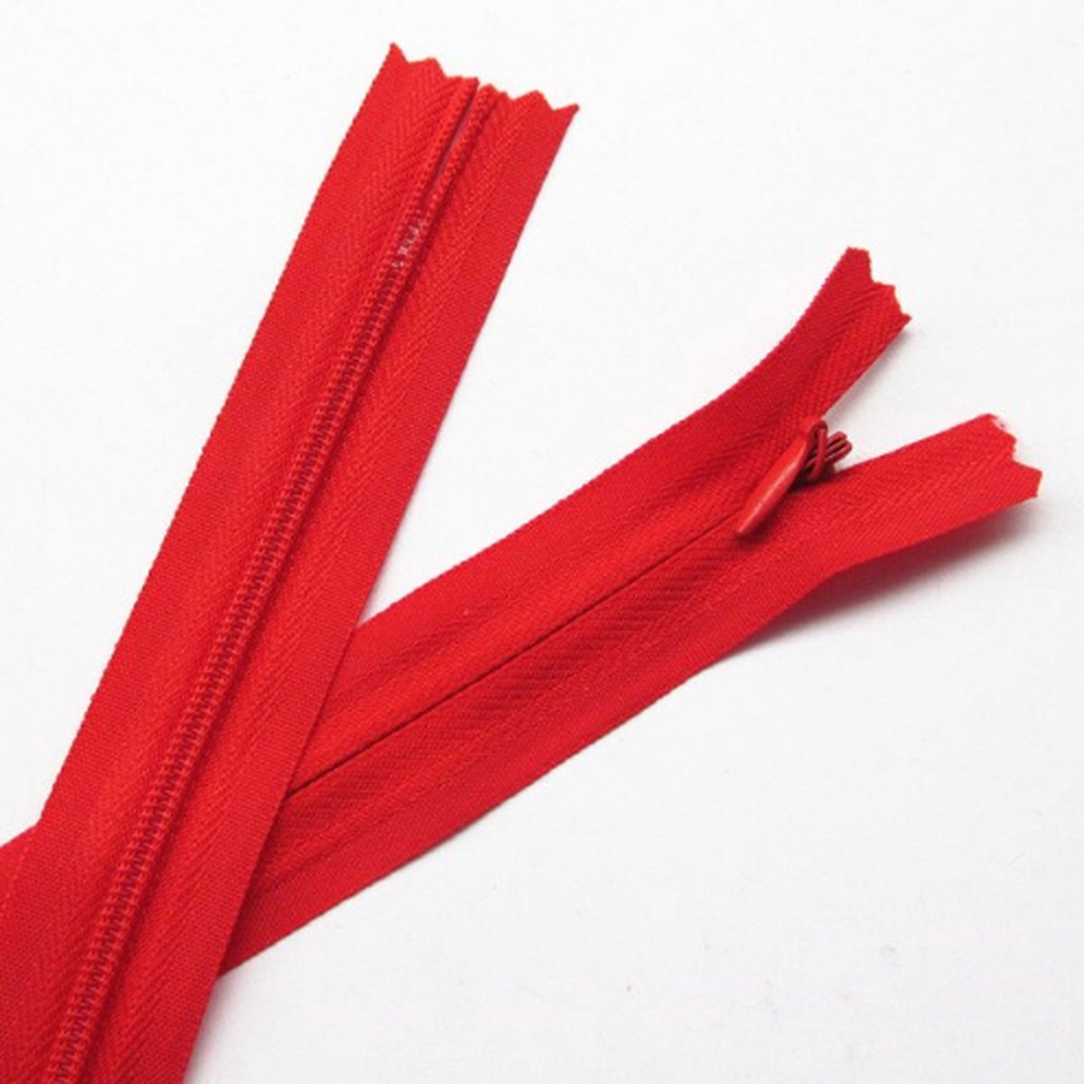 Onzichtbare Close end rits 35 cm - rood - 1 rits