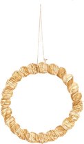 Woondecoratie - krans gras ø28x4cm - natural - 28x4x