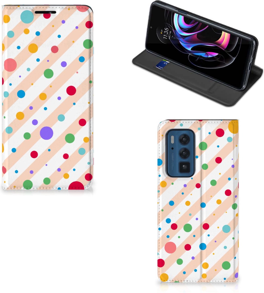 Motorola Edge 20 Pro Hoesje met Magneet Dots