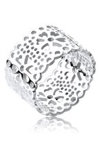 Elli Dames Ring Dames Bloem Ornament Uitgesneden in 925 Sterling Zilver
