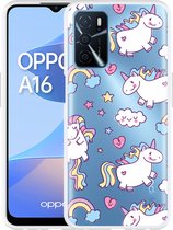 Oppo A16 / A16s Hoesje Fat Unicorn - Designed by Cazy