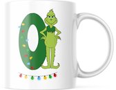 Kerst Mok: Grinch Letter O | Kerst Decoratie | Kerst Versiering | Grappige Cadeaus | Koffiemok | Koffiebeker | Theemok | Theebeker