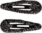 Basic baby haarspeldjes - black sparkle | Zwart | Baby