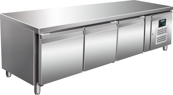 Onderbouw koelwerkbank | 3 Deuren | 317L | Geforceerd, -2°C/+8°C | Saro | 323-3114
