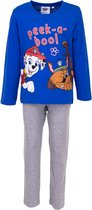 Nickelodeon - Paw Patrol - jongens - pyjama - 100% Jersey katoen - Peek a Booh - blauw/grijs - maat 116