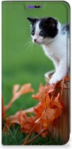Hoesje Geschikt voor Samsung Galaxy A22 4G | M22 Flip Case Kitten