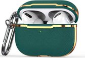 AirPods hoesjes van By Qubix - AirPods Pro hoesje - Hardcase - Plated series - Groen + goud