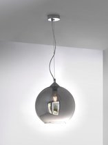 MEO Pavia Hanglamp - Eetkamer & Woonkamer Lamp - Glazen kap - Sfeervolle Verlichting - Zilver