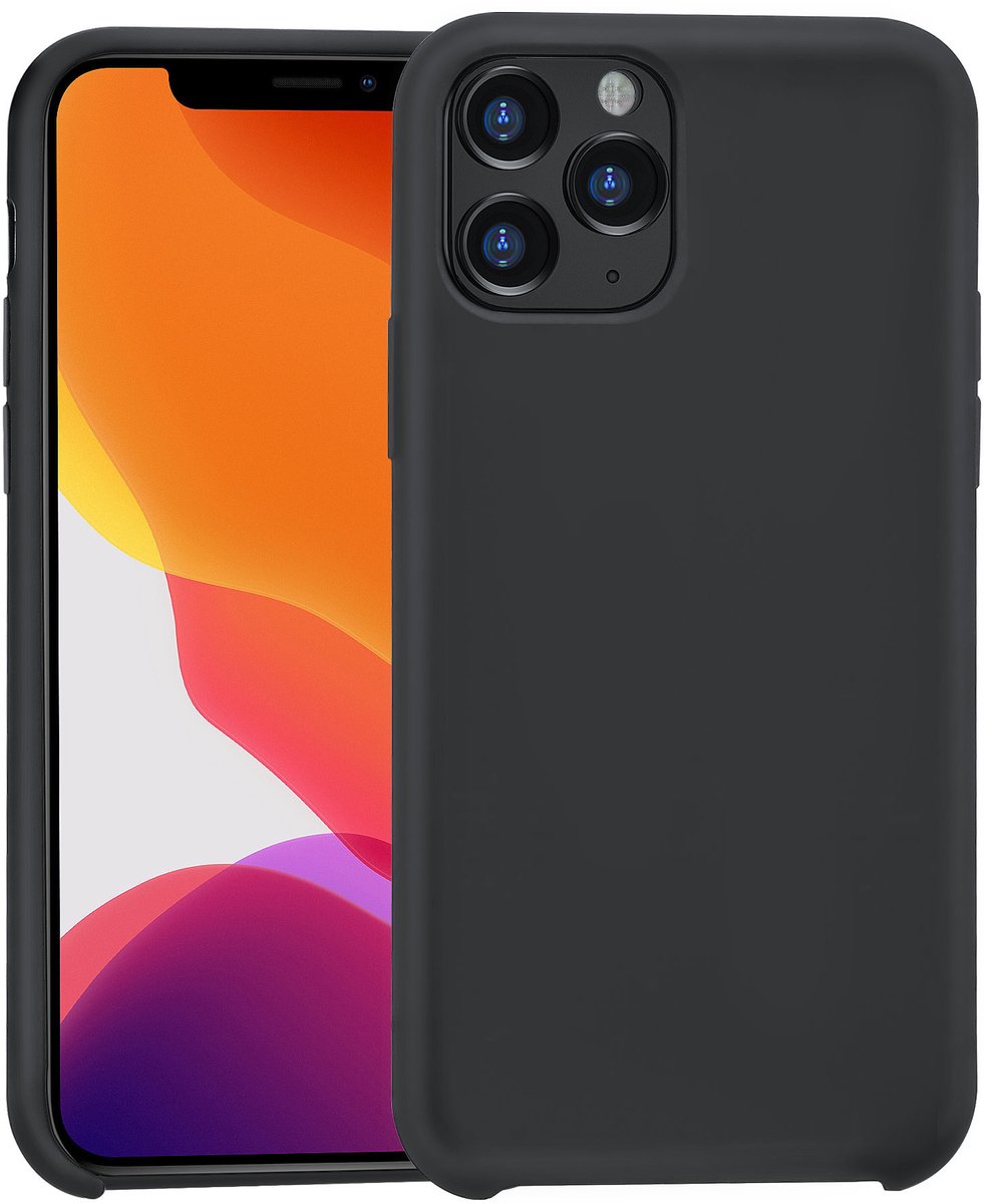 Apple iPhone 11 Pro Zwart Backcover hoesje Soft Touch